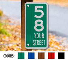 911 Vertical Signs with Street Name