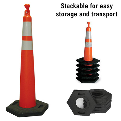  Orange Cone With Reflective Bands