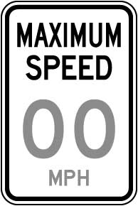 Custom Speed Limit Sign