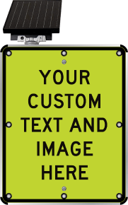 Custom LED Yellow-Green Fluorescent Rectangle Sign