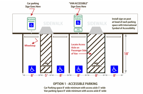 Accessible Parking Space Illustration Option 1