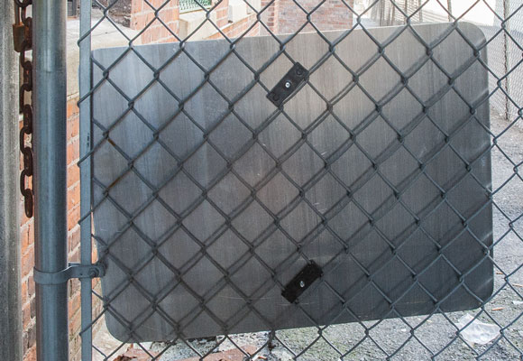 Y3521 chain link fence brackets by SafetySign.com