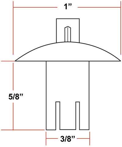 Drive rivets tamper resistant hardware for square posts