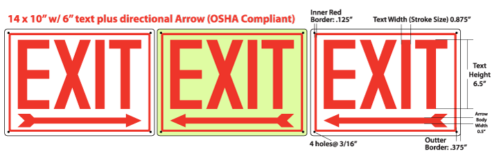 NYC Compliant EXIT Sign