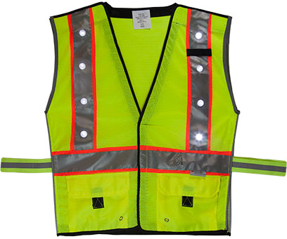 LED Vest Fluorescent Yellow/Green - Save 10% Instantly