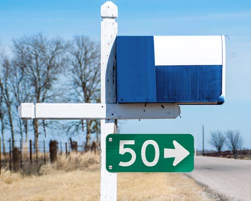 911 Address Signs with Directional arrow pointing away from the house