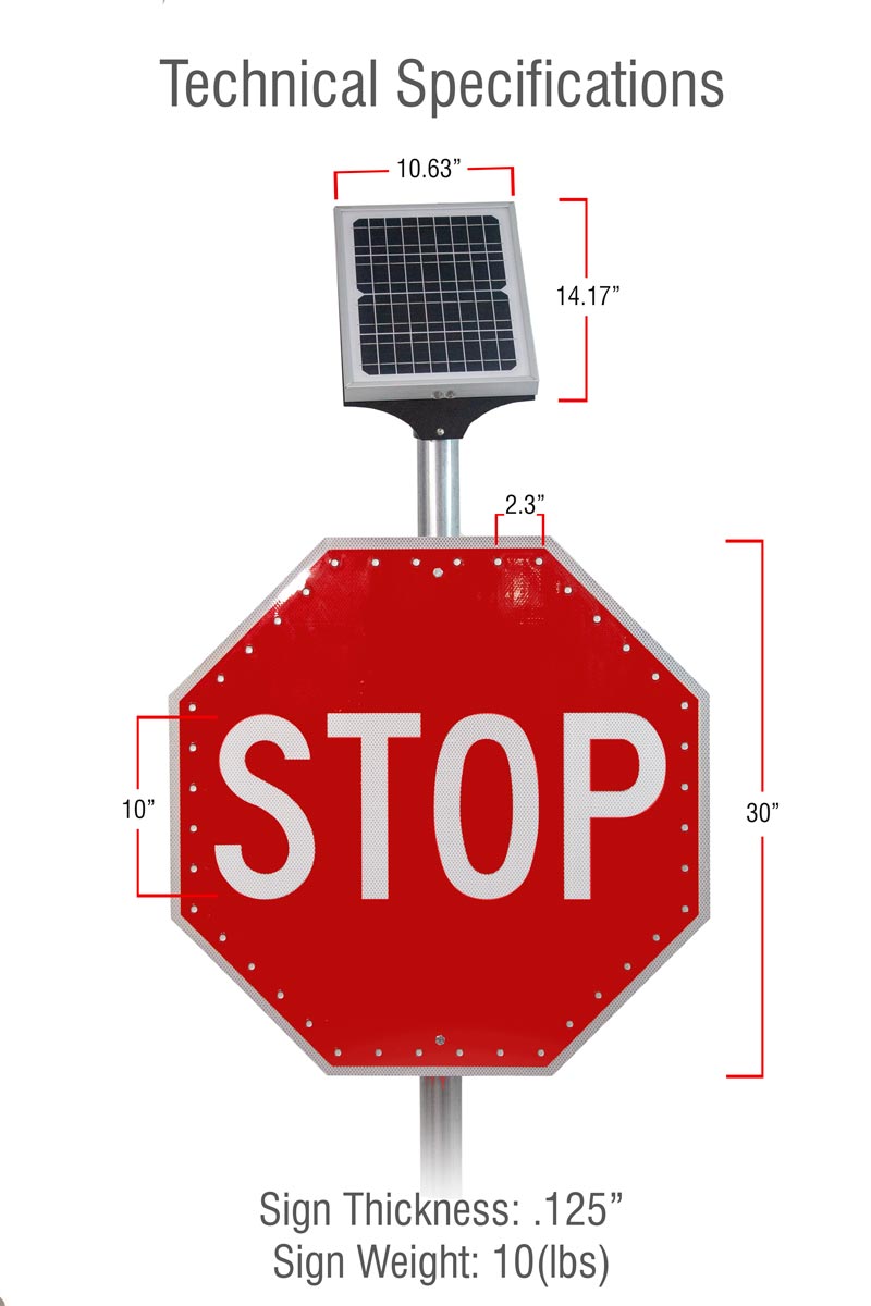 Solar LED Stop Sign