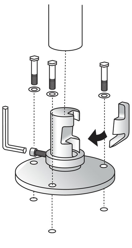 SNAP'n SAFE Round Post Breakaway Coupler diagram