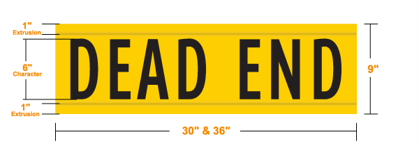 9 inch Dead End Street Name Sign