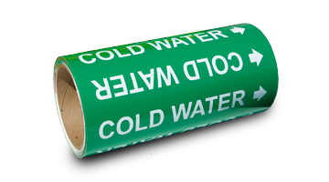 Wrap-Around Pipe Markers on a small Roll