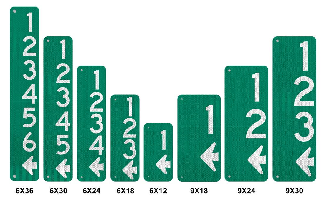 911 Address Signs Size Comparison