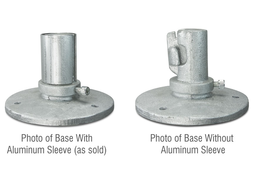 Round post ground mount snap'n safe breakaway system unit only