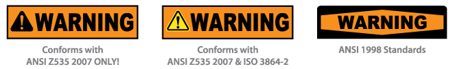 ANSI Z535.4 Safety Labels