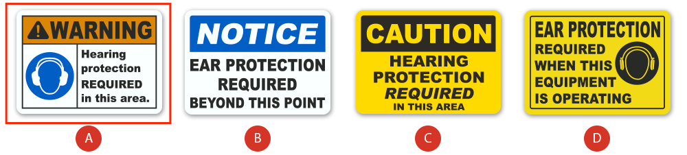 Ear protection signs