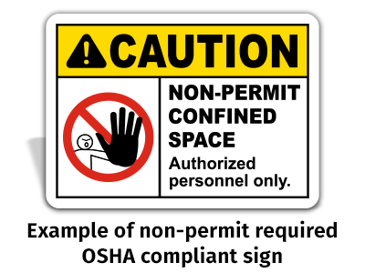 Non Permit Required Safety Sign