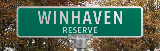 Custom Flat Blade Street Name Sign with Two Lines of Text