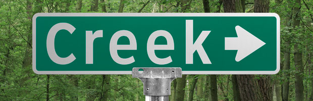 Custom Flat Blade Street Name Sign with Directional Arrow